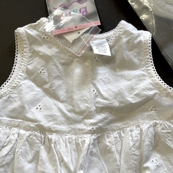 BABY You’re It! White Sleeveless Dress + Hat P/A23/3 - Picture 3 of 6